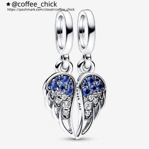 Pandora Sparkling Splitable Angel Wings Dangle Charm